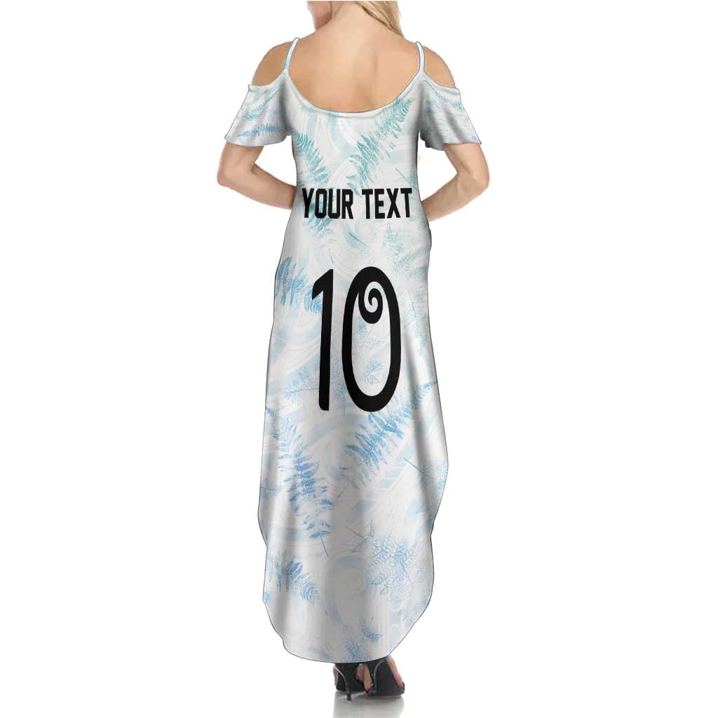 Custom New Zealand Football Summer Maxi Dress The Whites-Aotearoa Inspired - Polynesian Pride