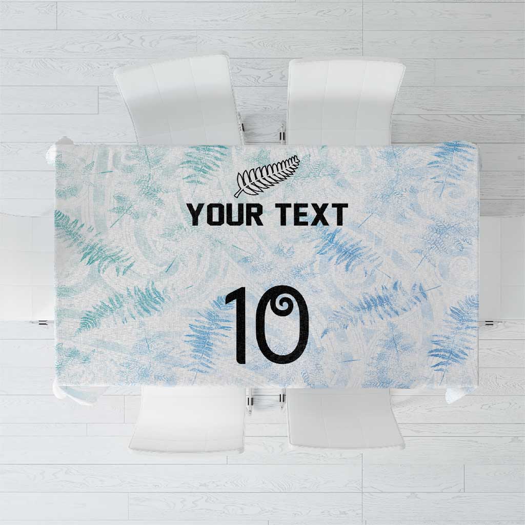 Custom New Zealand Football Tablecloth The Whites-Aotearoa Inspired - Polynesian Pride