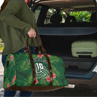 Custom Hawaii Volleyball Travel Bag Kakau Abstract and Tropical Plants Green Color - Polynesian Pride