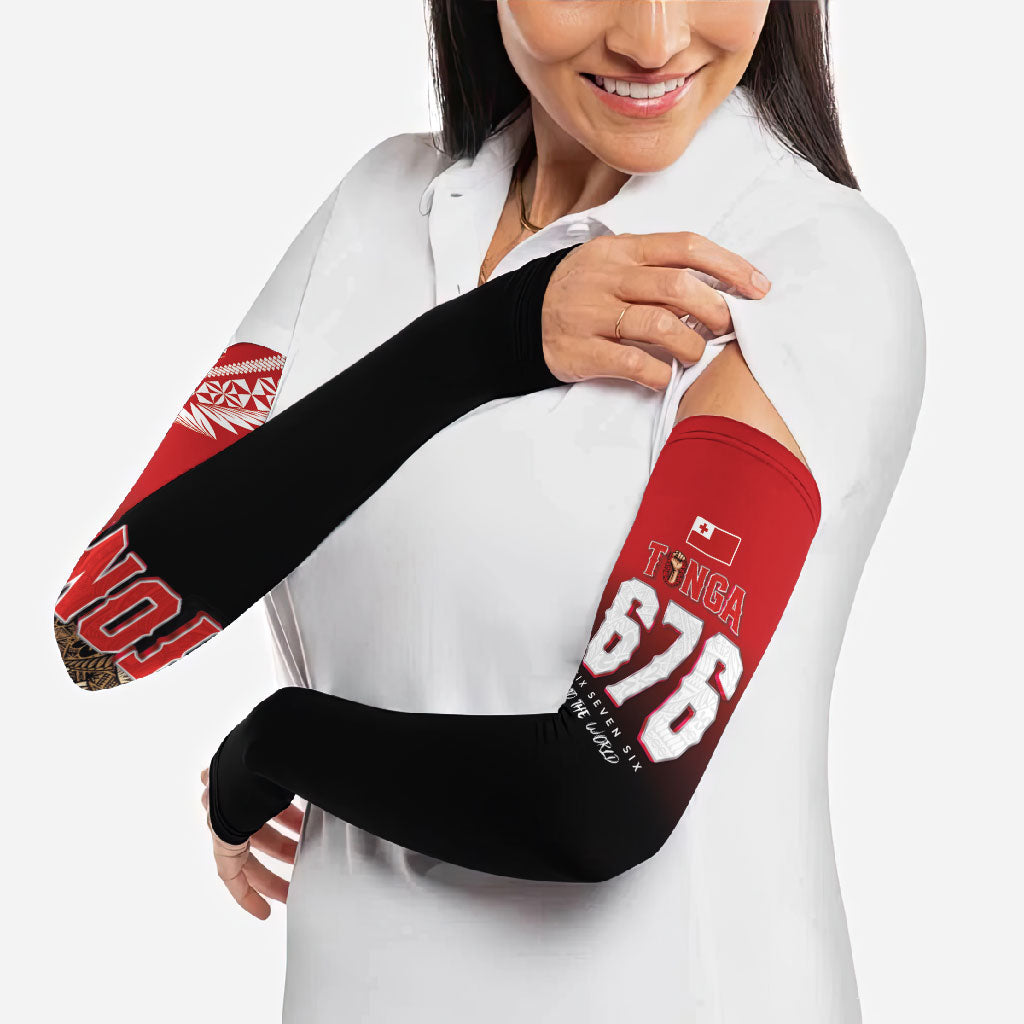 Mate Ma'a Tonga Arm Sleeves Traditional Warrior and Ngatu Art Pattern LT03 - Polynesian Pride