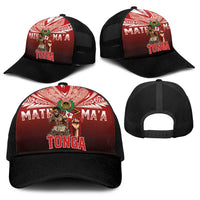 Mate Ma'a Tonga Baseball Net Cap Traditional Warrior and Ngatu Art Pattern LT03 - Polynesian Pride