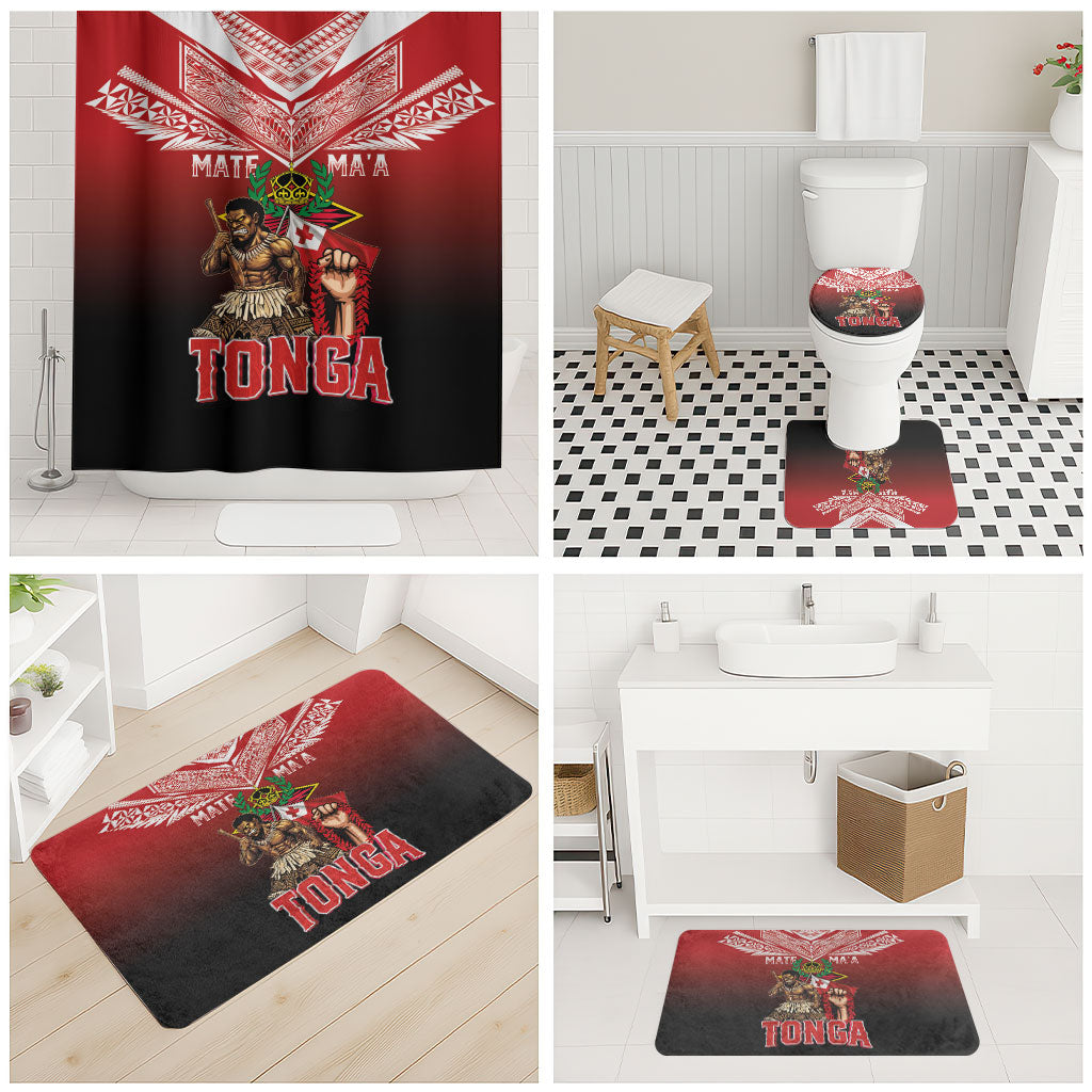 Mate Ma'a Tonga Bathroom Set Traditional Warrior and Ngatu Art Pattern LT03 - Polynesian Pride