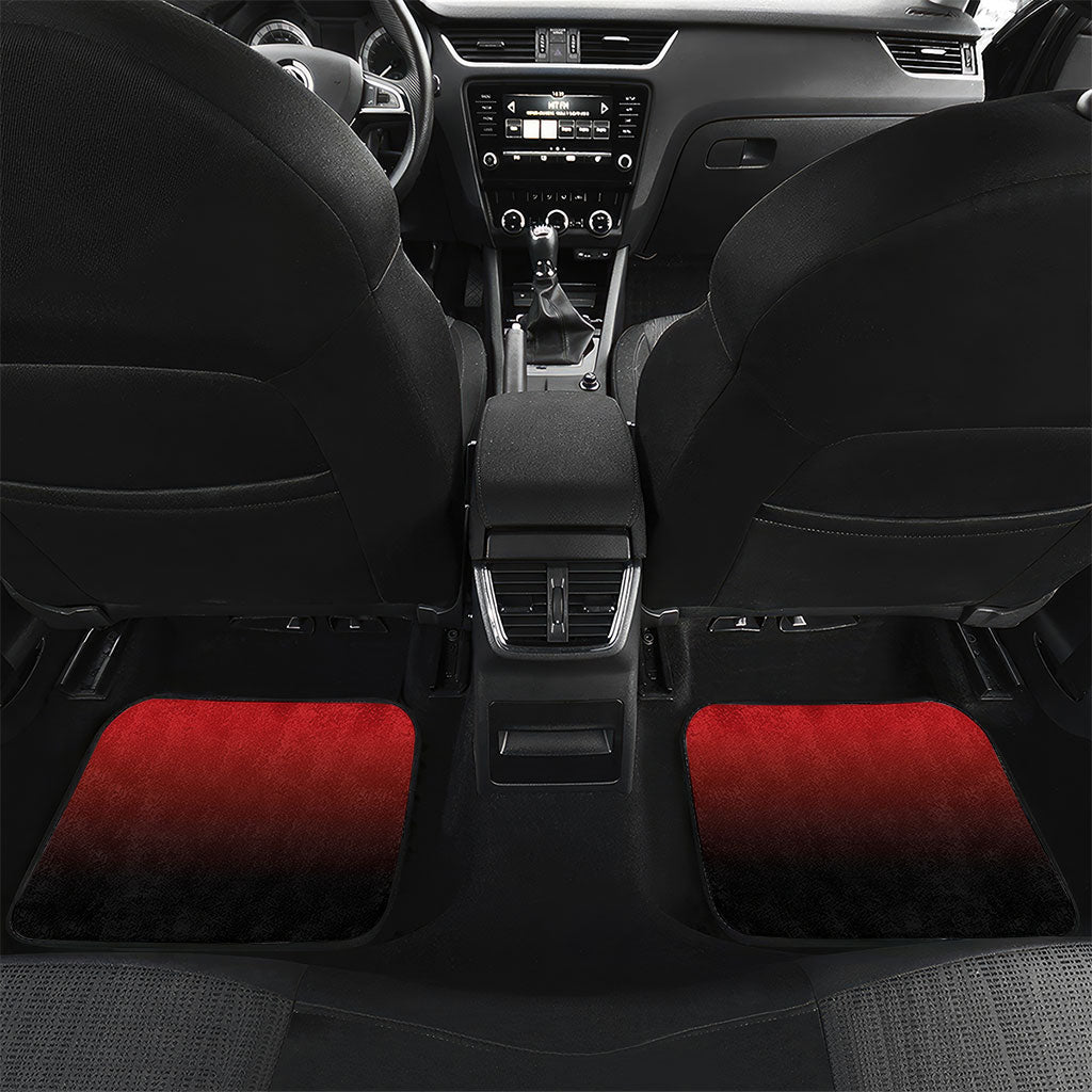 Mate Ma'a Tonga Car Mats Traditional Warrior and Ngatu Art Pattern LT03 Set 2pcs - Back Red - Polynesian Pride