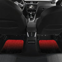 Mate Ma'a Tonga Car Mats Traditional Warrior and Ngatu Art Pattern LT03 Set 2pcs - Back Red - Polynesian Pride