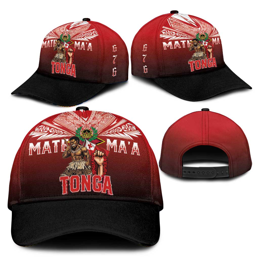 Mate Ma'a Tonga Classic Cap Traditional Warrior and Ngatu Art Pattern LT03 - Polynesian Pride