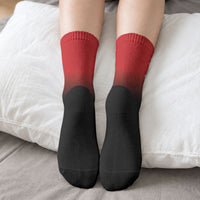 Mate Ma'a Tonga Crew Socks Traditional Warrior and Ngatu Art Pattern LT03 - Polynesian Pride