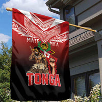 Mate Ma'a Tonga Garden Flag Traditional Warrior and Ngatu Art Pattern LT03 - Polynesian Pride