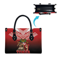 Mate Ma'a Tonga Leather Bag Traditional Warrior and Ngatu Art Pattern LT03 - Polynesian Pride