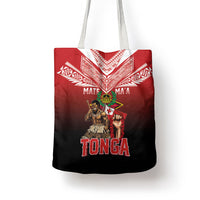 Mate Ma'a Tonga Tote Bag Traditional Warrior and Ngatu Art Pattern LT03 - Polynesian Pride
