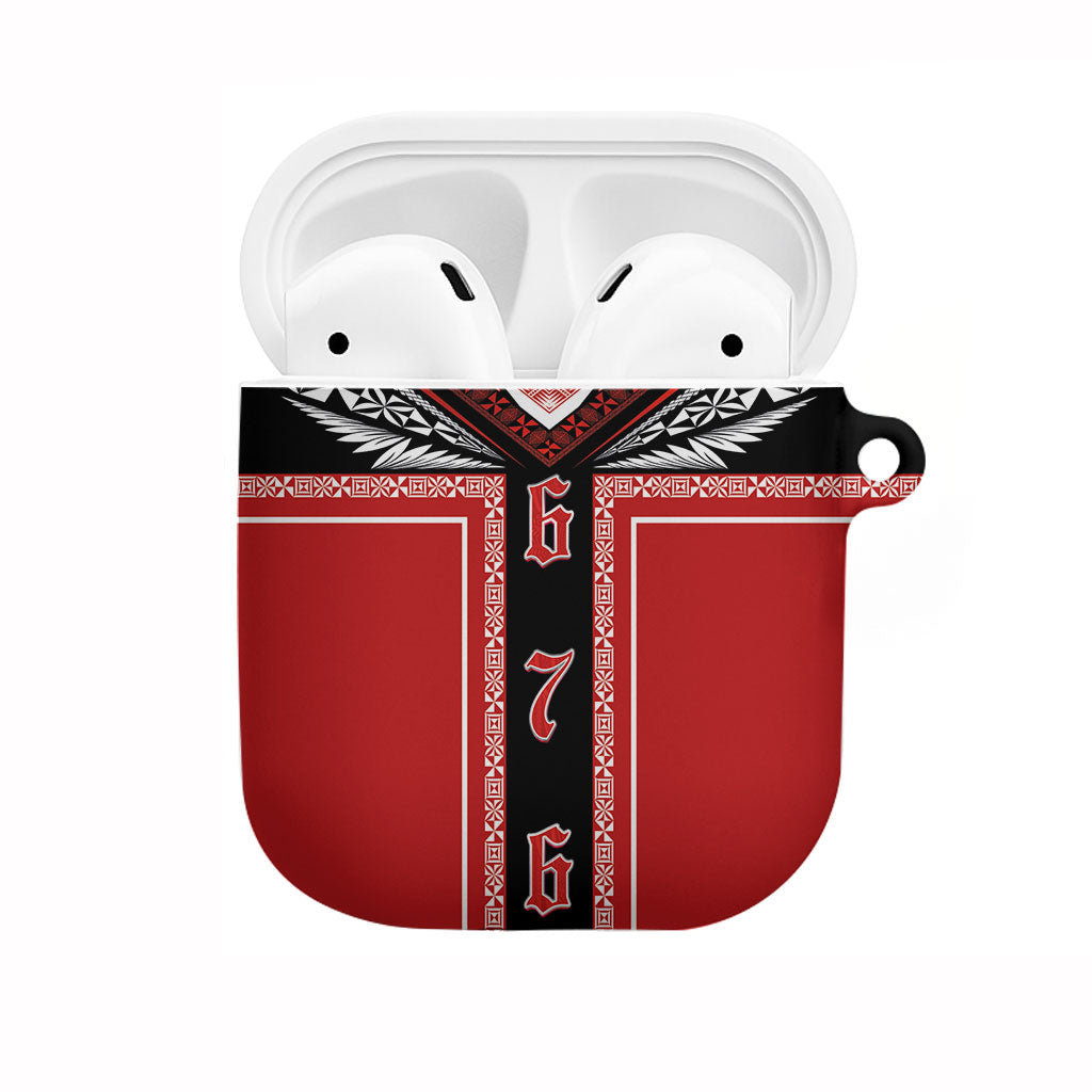 Tonga AirPods Case Tribal Pacific Ngatu Motif LT03 Red - Polynesian Pride