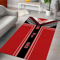 Tonga Area Rug Tribal Pacific Ngatu Motif LT03 - Polynesian Pride
