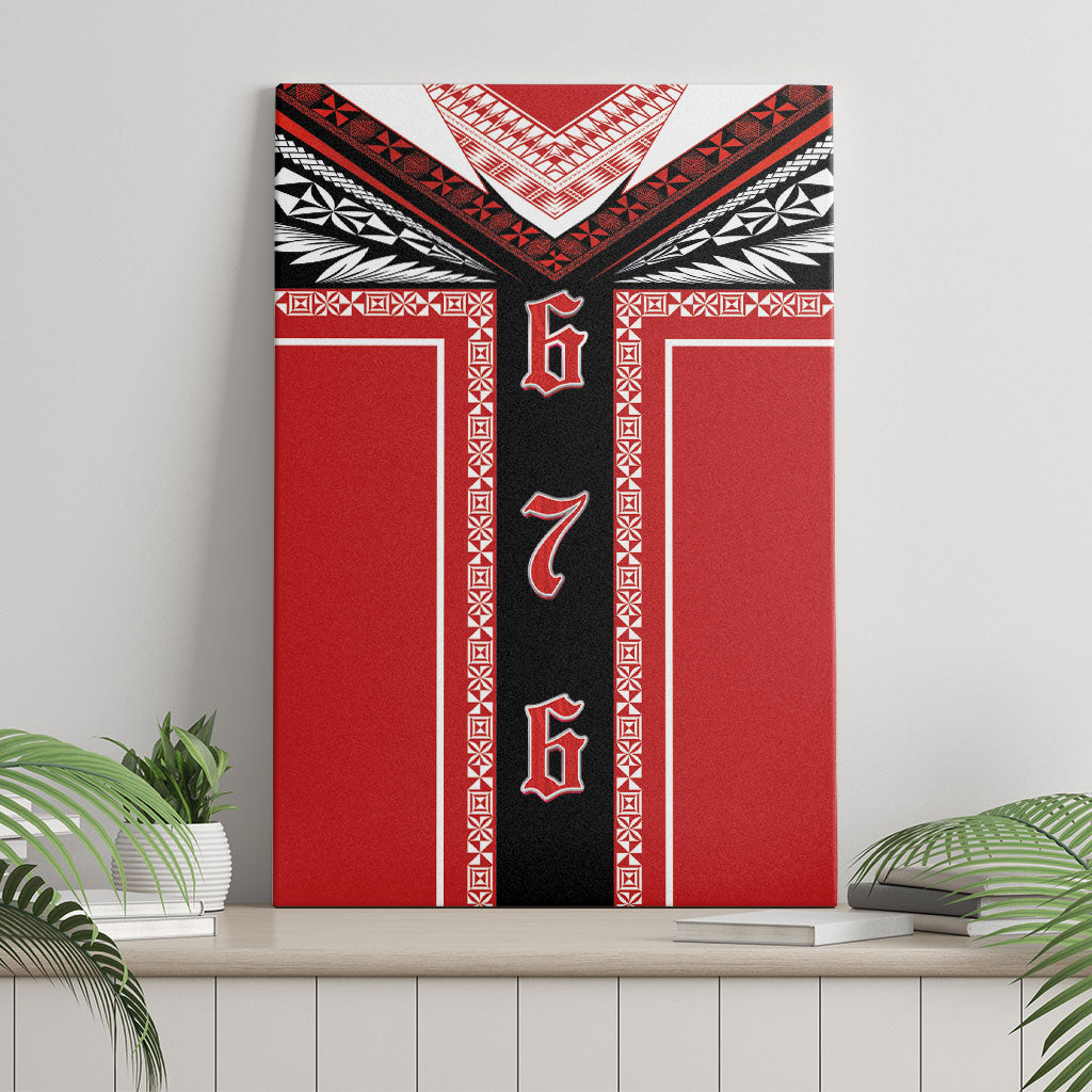 Tonga Canvas Wall Art Tribal Pacific Ngatu Motif LT03 - Polynesian Pride