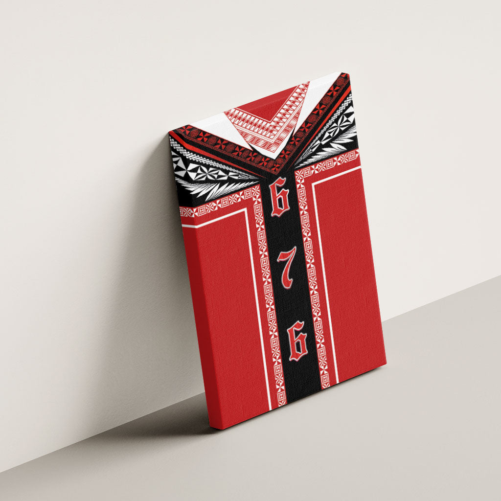 Tonga Canvas Wall Art Tribal Pacific Ngatu Motif LT03 - Polynesian Pride