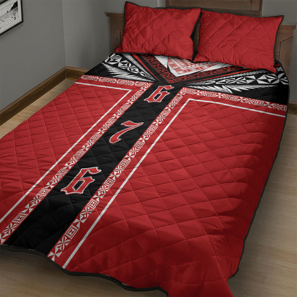 Tonga Quilt Bed Set Tribal Pacific Ngatu Motif LT03 - Polynesian Pride