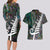 New Zealand Couples Matching Long Sleeve Bodycon Dress and Hawaiian Shirt Aotearoa Symbols With Silver Fern LT03 - Polynesian Pride