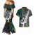 New Zealand Couples Matching Mermaid Dress and Hawaiian Shirt Aotearoa Symbols With Silver Fern LT03 - Polynesian Pride