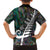 New Zealand Family Matching Long Sleeve Bodycon Dress and Hawaiian Shirt Aotearoa Symbols With Silver Fern LT03 - Polynesian Pride