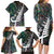 New Zealand Family Matching Long Sleeve Bodycon Dress and Hawaiian Shirt Aotearoa Symbols With Silver Fern LT03 - Polynesian Pride