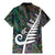 New Zealand Family Matching Mermaid Dress and Hawaiian Shirt Aotearoa Symbols With Silver Fern LT03 - Polynesian Pride