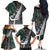 New Zealand Family Matching Off Shoulder Long Sleeve Dress and Hawaiian Shirt Aotearoa Symbols With Silver Fern LT03 - Polynesian Pride