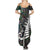 New Zealand Family Matching Summer Maxi Dress and Hawaiian Shirt Aotearoa Symbols With Silver Fern LT03 - Polynesian Pride