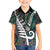 New Zealand Family Matching Summer Maxi Dress and Hawaiian Shirt Aotearoa Symbols With Silver Fern LT03 Son's Shirt Black - Polynesian Pride