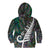 New Zealand Kid Hoodie Aotearoa Symbols With Silver Fern LT03 - Polynesian Pride