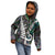 New Zealand Kid Hoodie Aotearoa Symbols With Silver Fern LT03 - Polynesian Pride