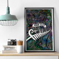 Personalized New Zealand Canvas Wall Art Aotearoa Symbols With Silver Fern LT03 - Polynesian Pride
