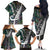 Personalized New Zealand Family Matching Off Shoulder Long Sleeve Dress and Hawaiian Shirt Aotearoa Symbols With Silver Fern LT03 - Polynesian Pride