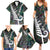 Personalized New Zealand Family Matching Summer Maxi Dress and Hawaiian Shirt Aotearoa Symbols With Silver Fern LT03 - Polynesian Pride