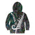 Personalized New Zealand Kid Hoodie Aotearoa Symbols With Silver Fern LT03 - Polynesian Pride