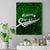 New Zealand Canvas Wall Art Silver Fern and Maori Symbols Papua Shell Green Style LT03 Green - Polynesian Pride