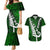 New Zealand Couples Matching Mermaid Dress and Hawaiian Shirt Silver Fern and Maori Symbols Papua Shell Green Style LT03 Green - Polynesian Pride