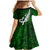 New Zealand Family Matching Mermaid Dress and Hawaiian Shirt Silver Fern and Maori Symbols Papua Shell Green Style LT03 - Polynesian Pride