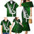 New Zealand Family Matching Mermaid Dress and Hawaiian Shirt Silver Fern and Maori Symbols Papua Shell Green Style LT03 - Polynesian Pride