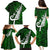 New Zealand Family Matching Puletasi Dress and Hawaiian Shirt Silver Fern and Maori Symbols Papua Shell Green Style LT03 - Polynesian Pride