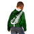 New Zealand Kid Hoodie Silver Fern and Maori Symbols Papua Shell Green Style LT03 - Polynesian Pride