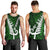 New Zealand Men Tank Top Silver Fern and Maori Symbols Papua Shell Green Style LT03 - Polynesian Pride