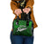 New Zealand Shoulder Handbag Silver Fern and Maori Symbols Papua Shell Green Style LT03 One Size Green - Polynesian Pride