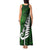 New Zealand Tank Maxi Dress Silver Fern and Maori Symbols Papua Shell Green Style LT03 - Polynesian Pride