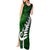 New Zealand Tank Maxi Dress Silver Fern and Maori Symbols Papua Shell Green Style LT03 - Polynesian Pride