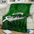 Personalized New Zealand Blanket Silver Fern and Maori Symbols Papua Shell Green Style LT03 - Polynesian Pride