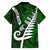 Personalized New Zealand Family Matching Long Sleeve Bodycon Dress and Hawaiian Shirt Silver Fern and Maori Symbols Papua Shell Green Style LT03 - Polynesian Pride