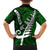 Personalized New Zealand Family Matching Off Shoulder Long Sleeve Dress and Hawaiian Shirt Silver Fern and Maori Symbols Papua Shell Green Style LT03 - Polynesian Pride