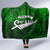 Personalized New Zealand Hooded Blanket Silver Fern and Maori Symbols Papua Shell Green Style LT03 - Polynesian Pride