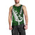 Personalized New Zealand Men Tank Top Silver Fern and Maori Symbols Papua Shell Green Style LT03 - Polynesian Pride