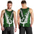 Personalized New Zealand Men Tank Top Silver Fern and Maori Symbols Papua Shell Green Style LT03 - Polynesian Pride