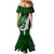 Personalized New Zealand Mermaid Dress Silver Fern and Maori Symbols Papua Shell Green Style LT03 - Polynesian Pride