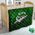 Personalized New Zealand Quilt Silver Fern and Maori Symbols Papua Shell Green Style LT03 - Polynesian Pride